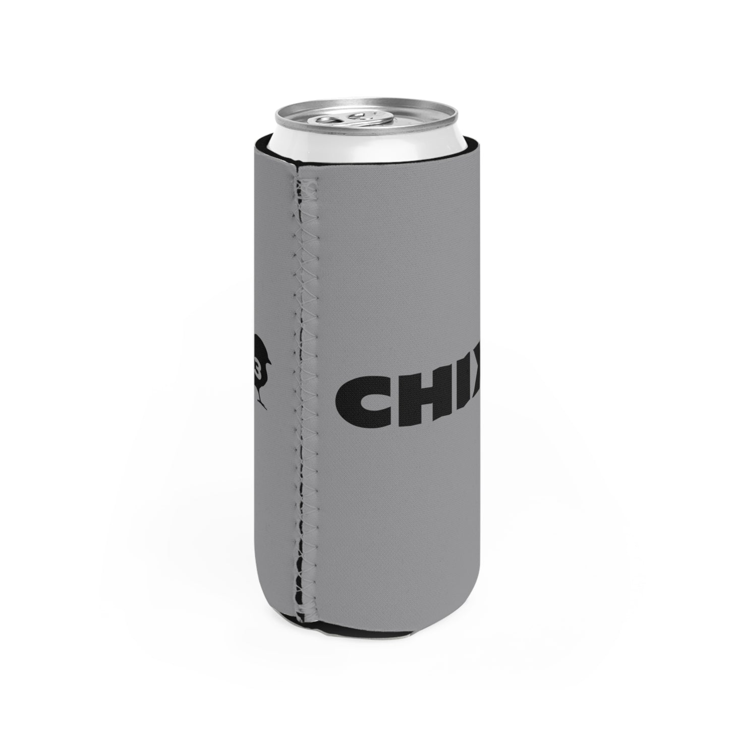 Slim Can Cooler - black on gray