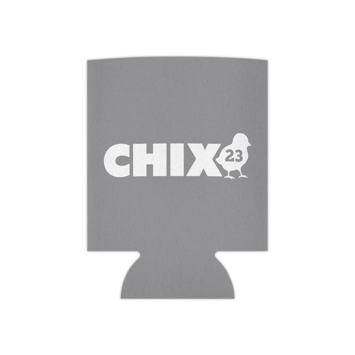 Regular Can Cooler - white on gray