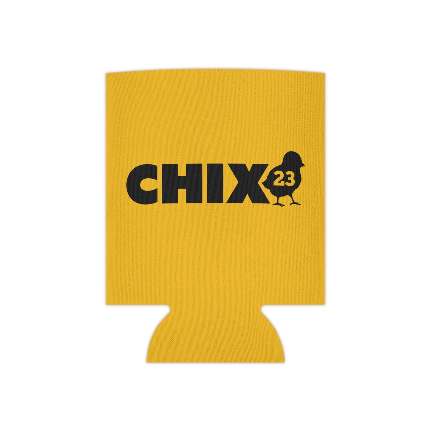 Regular Can Cooler - black on yellow
