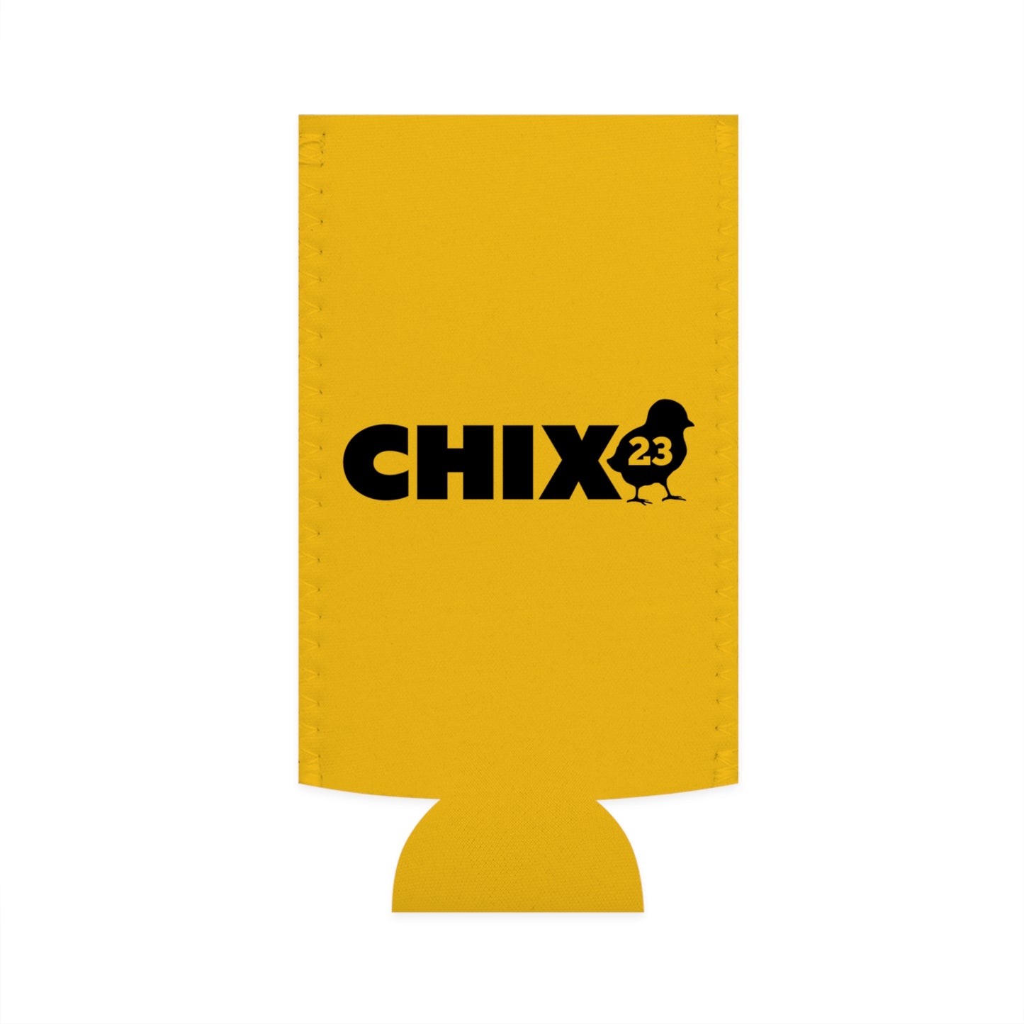 Slim Can Cooler - black on yellow