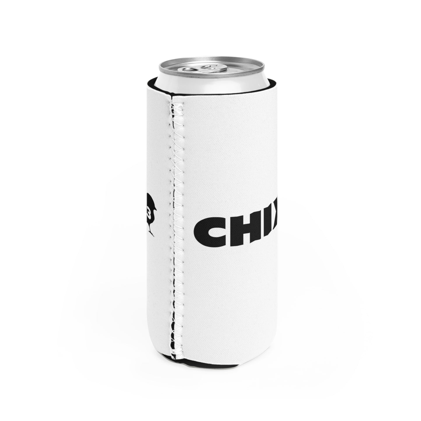 Slim Can Cooler - black on white