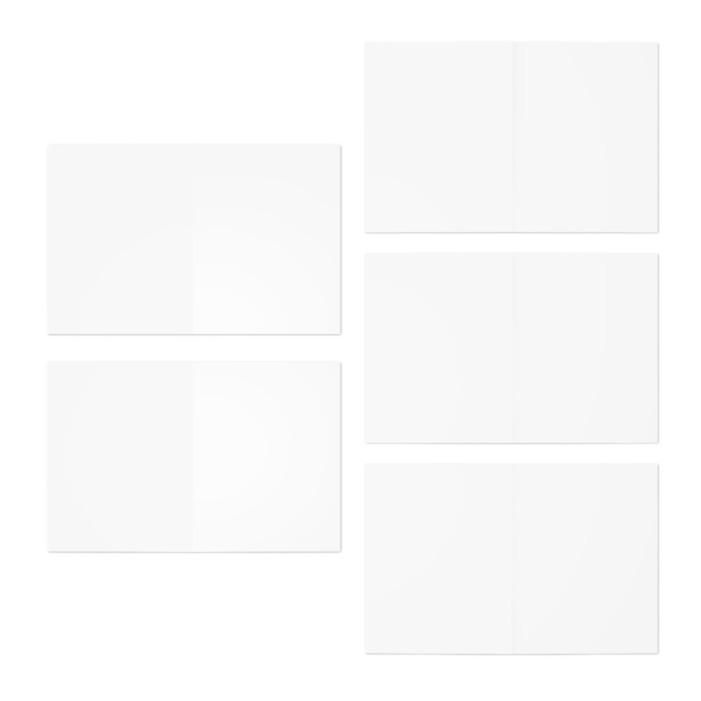 Rainbow Series - Greeting Cards (5-Pack) orange, yellow, green, blue, violet