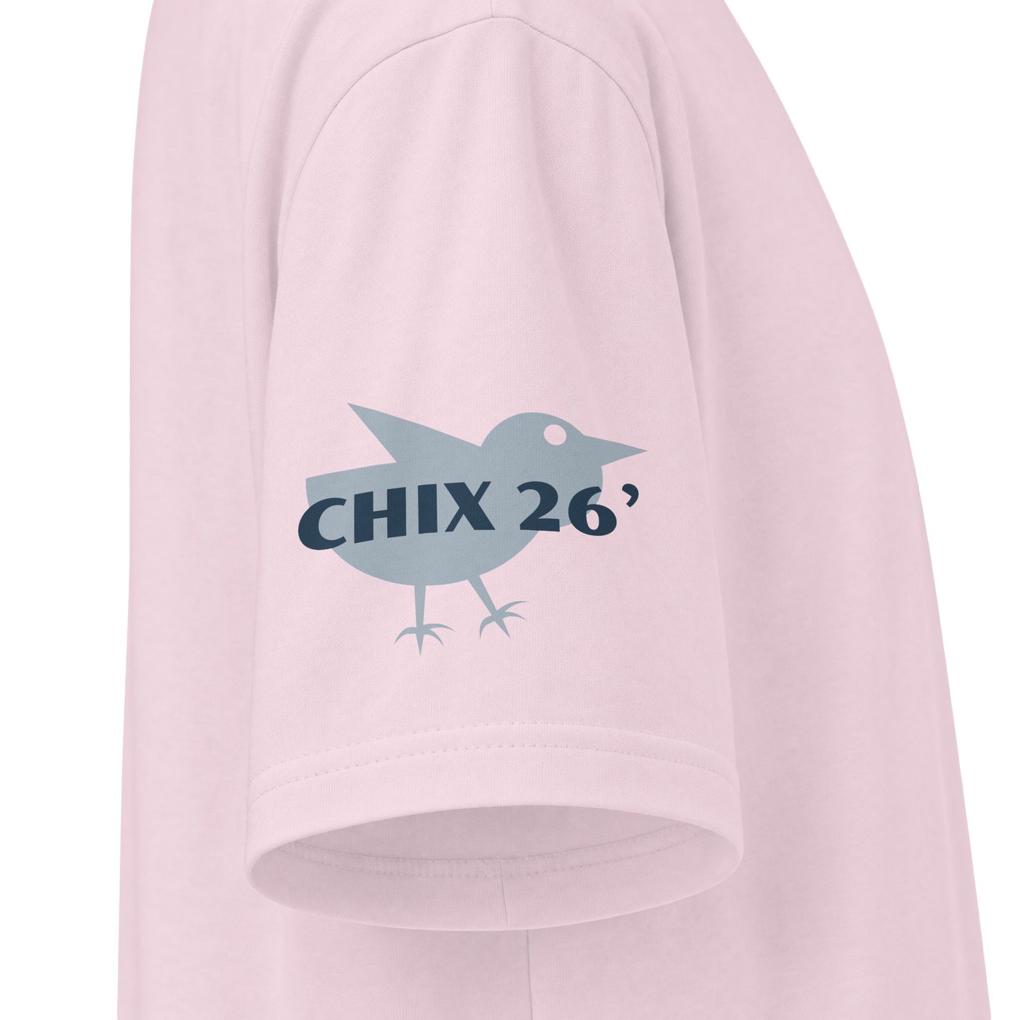 2026 Chix T-Shirt — dark logo on right arm and front