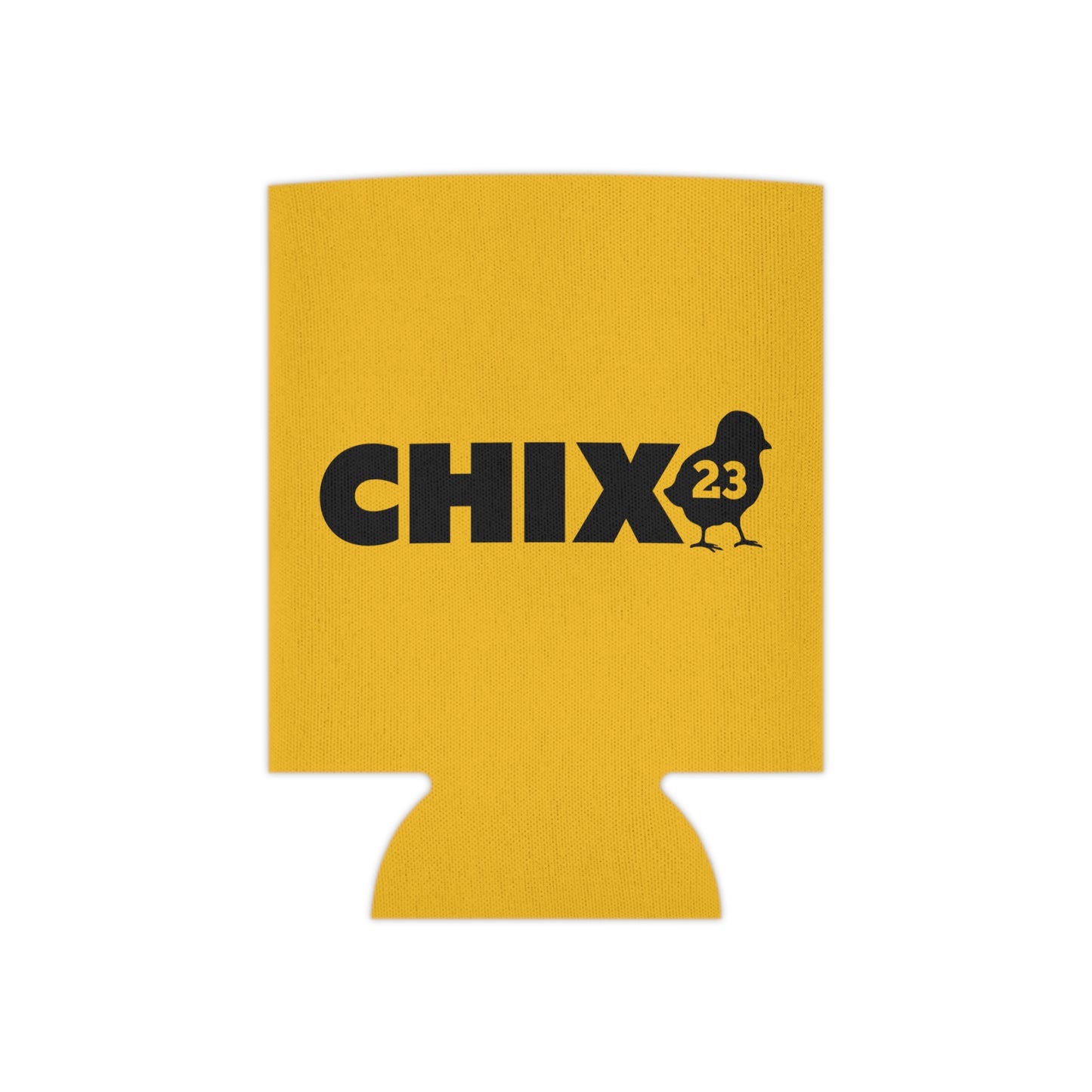 Regular Can Cooler - black on yellow