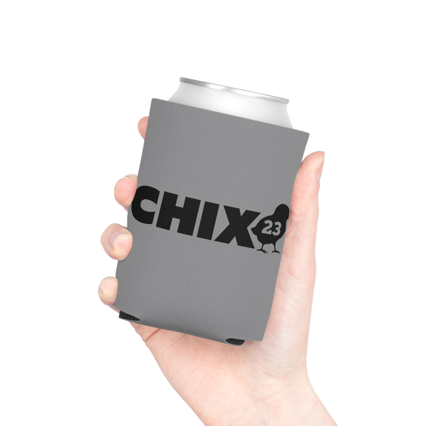 Regular Can Cooler - black on gray