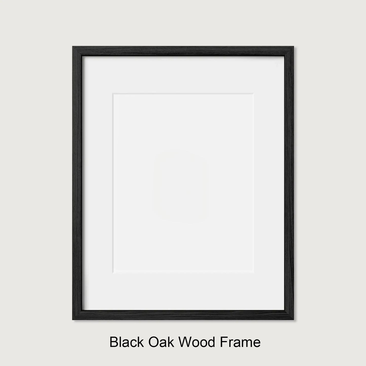 Black Oak Wood Frame on a white background