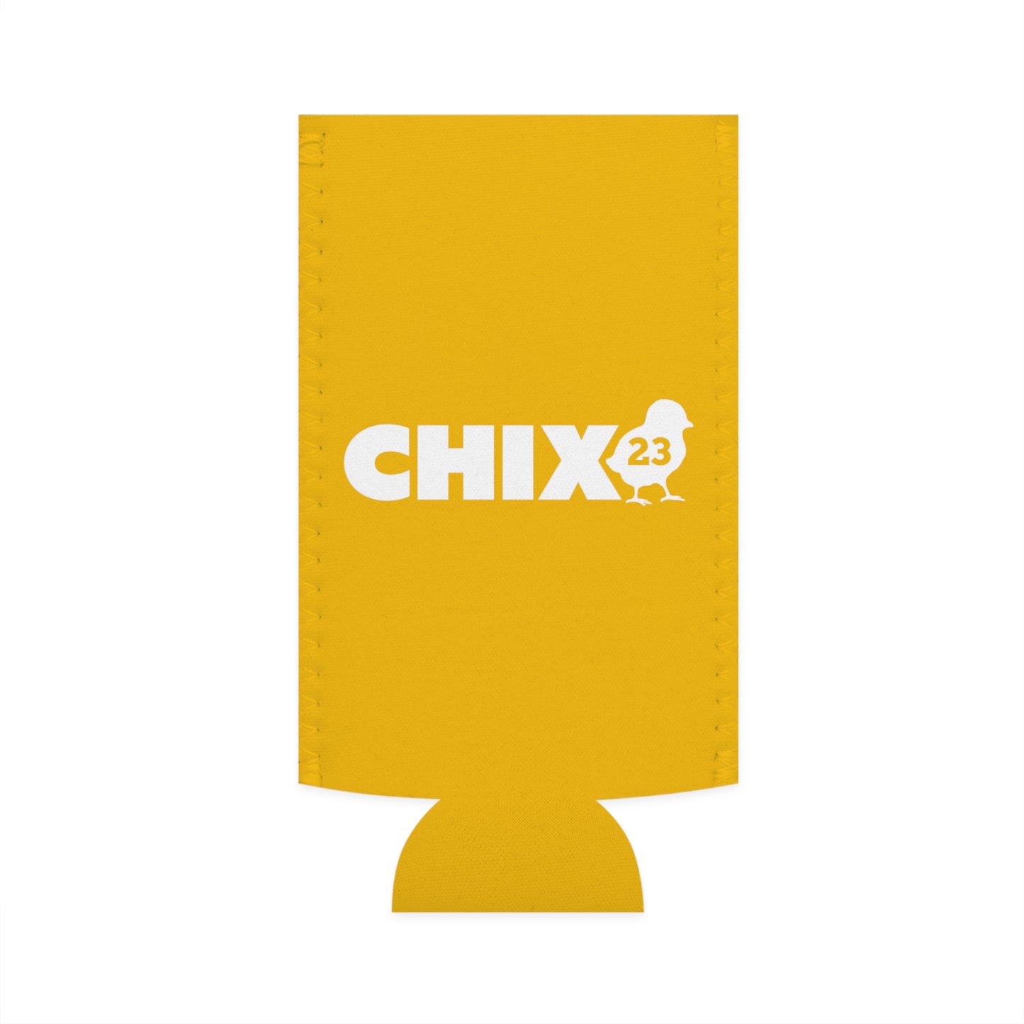 Slim Can Cooler - white on yellow