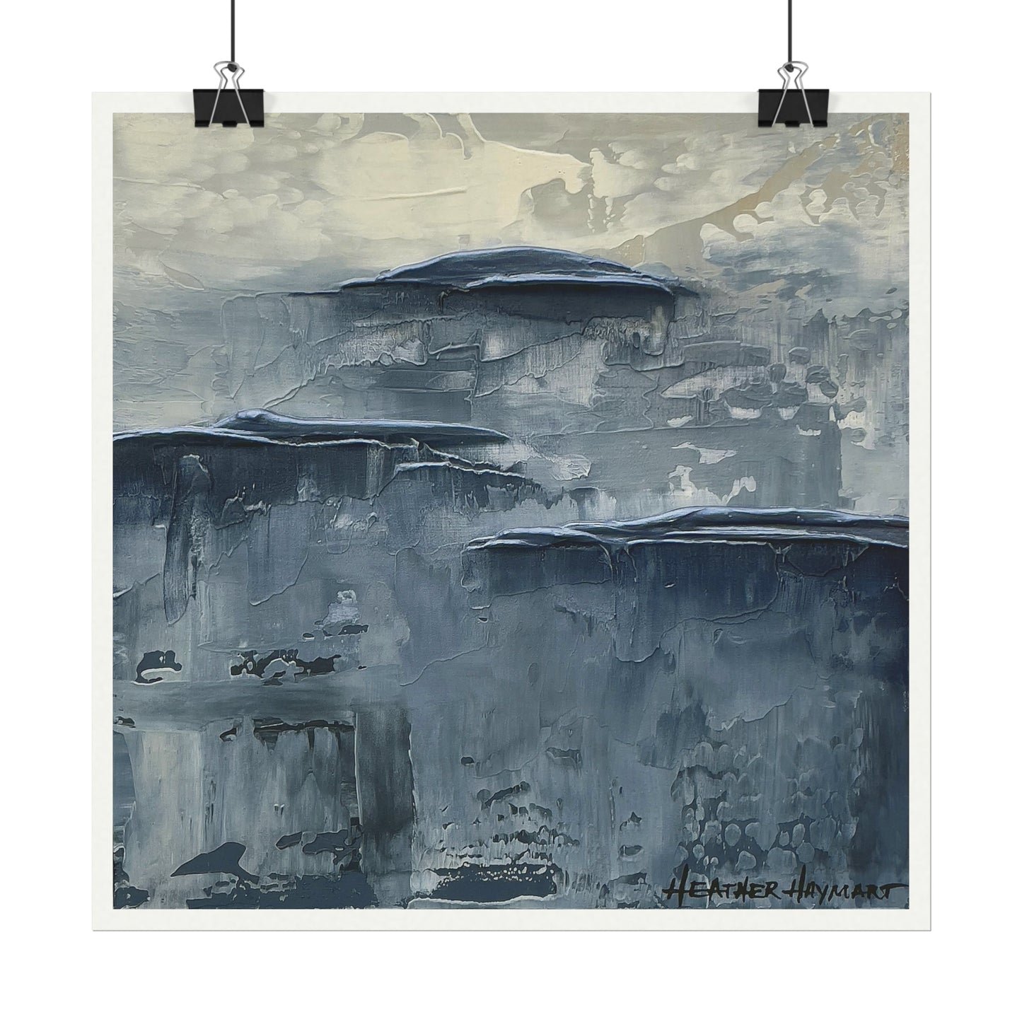 Midnight - Textured Matte Watercolor Paper Print