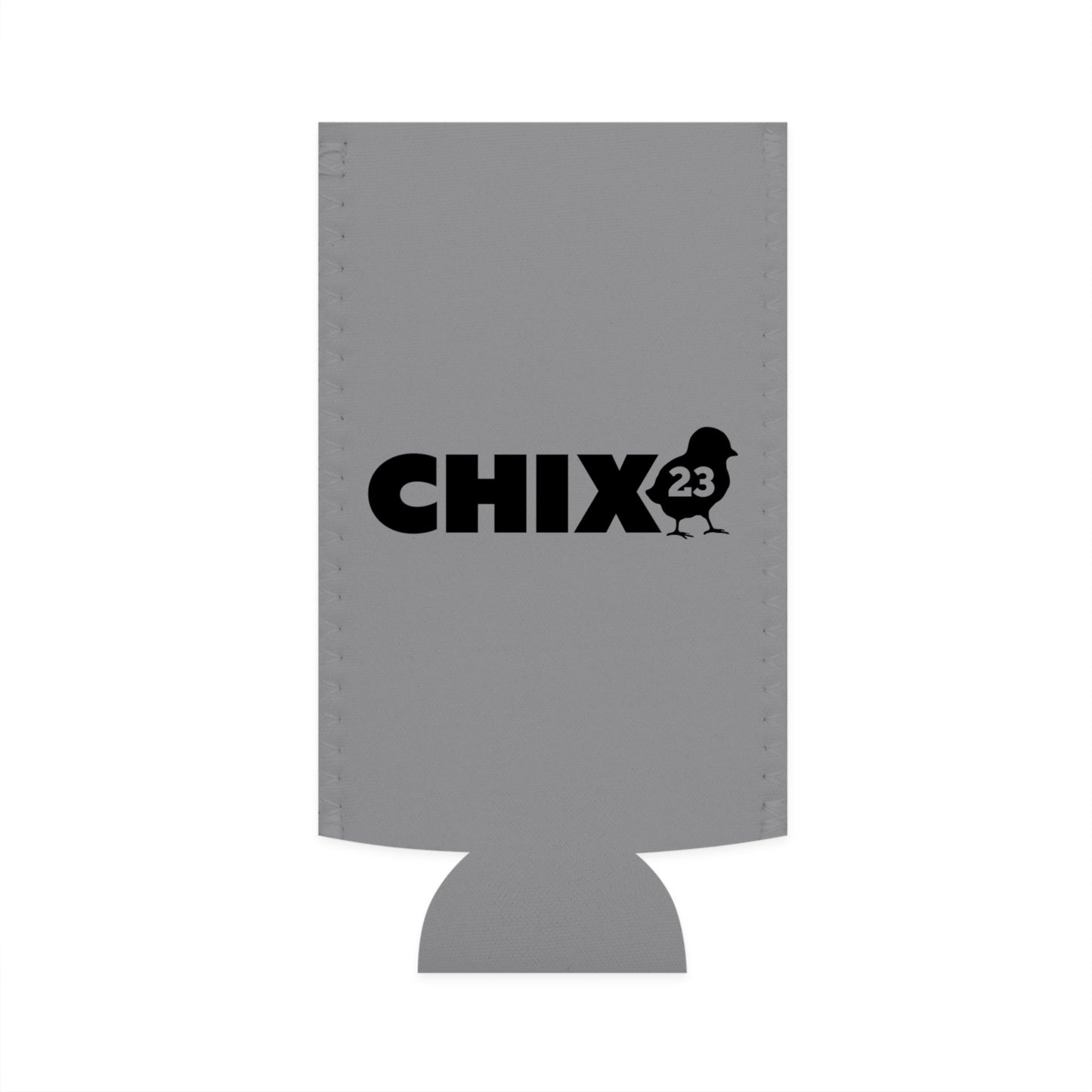 Slim Can Cooler - black on gray