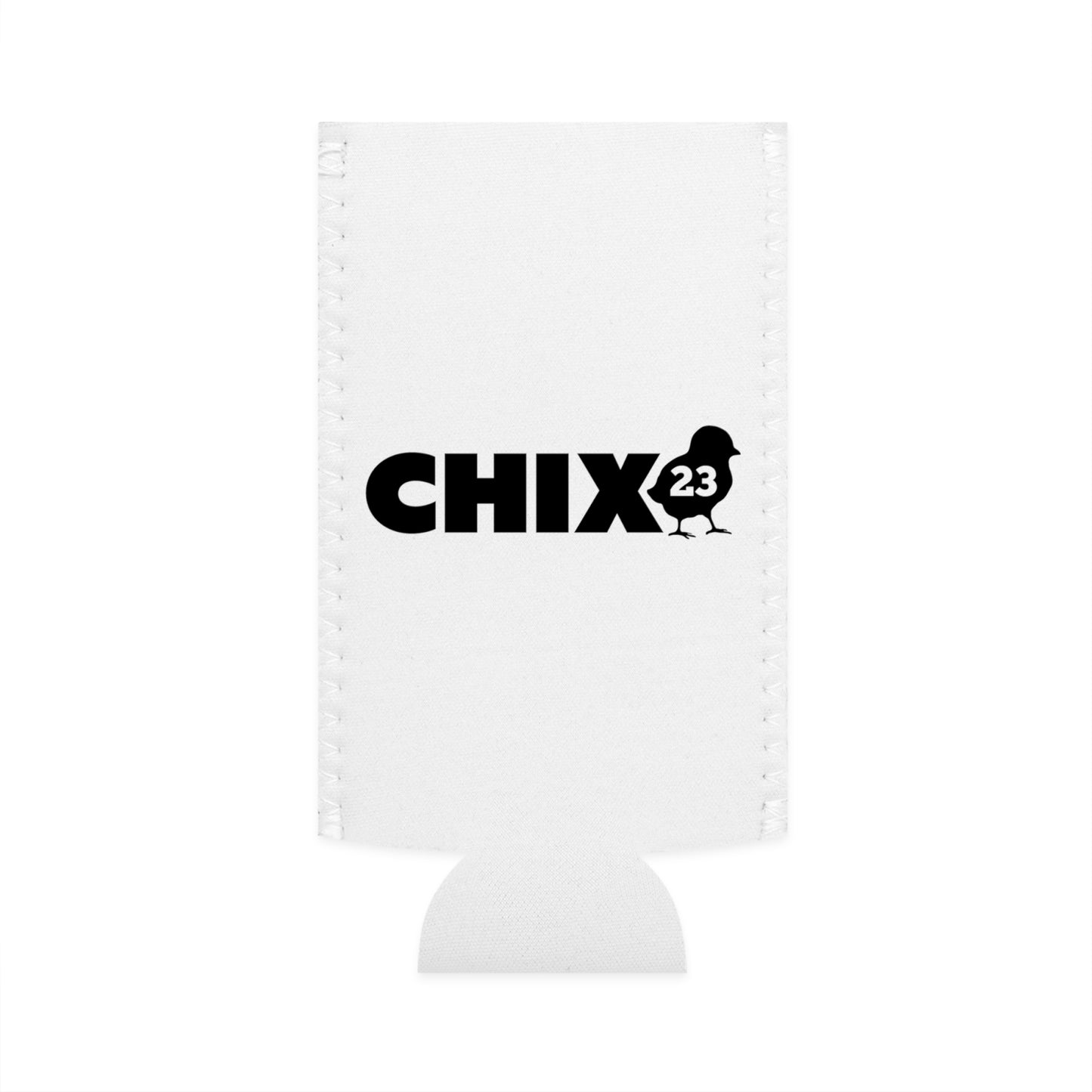 Slim Can Cooler - black on white