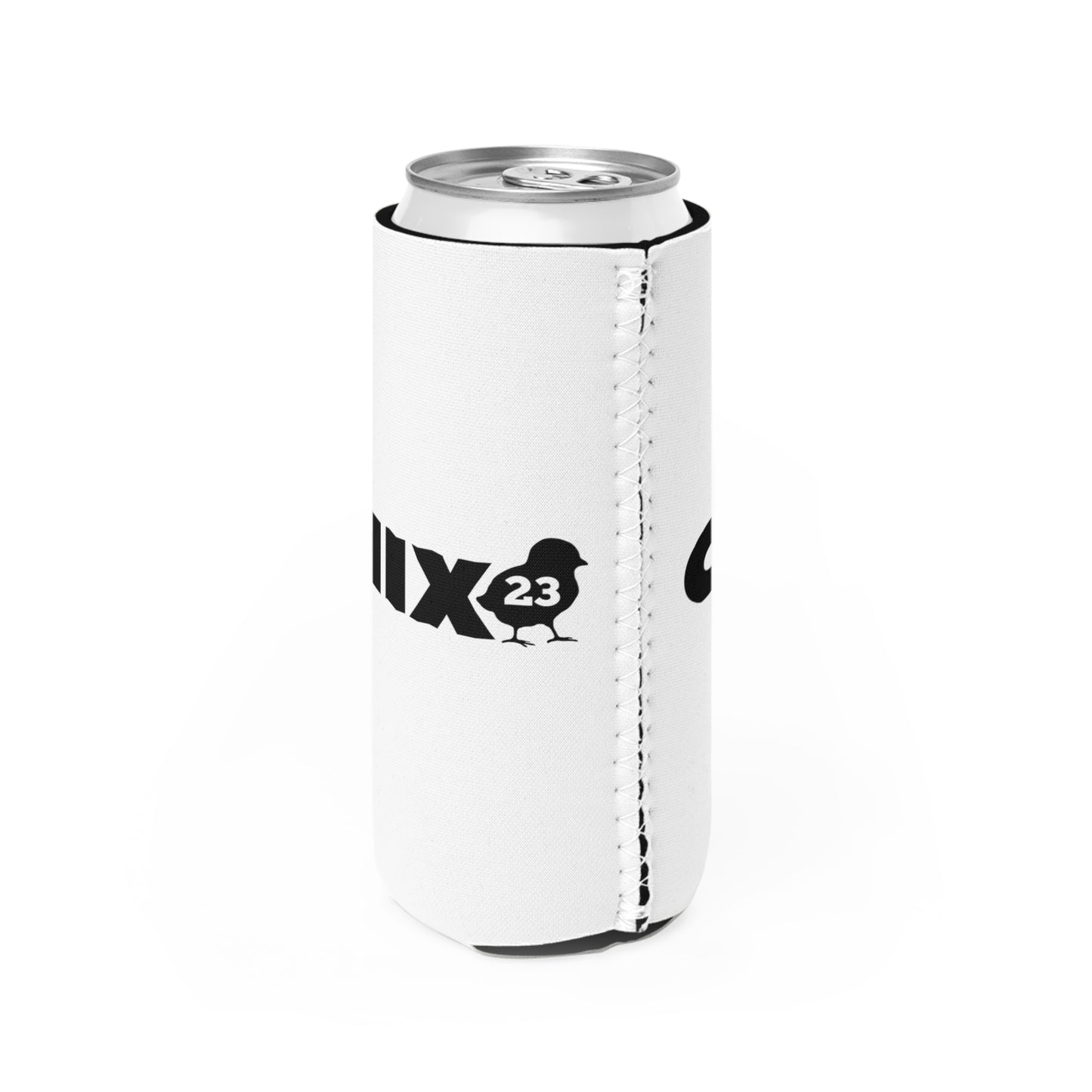 Slim Can Cooler - black on white