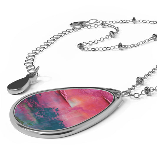Art Necklace - Rosy Downpour