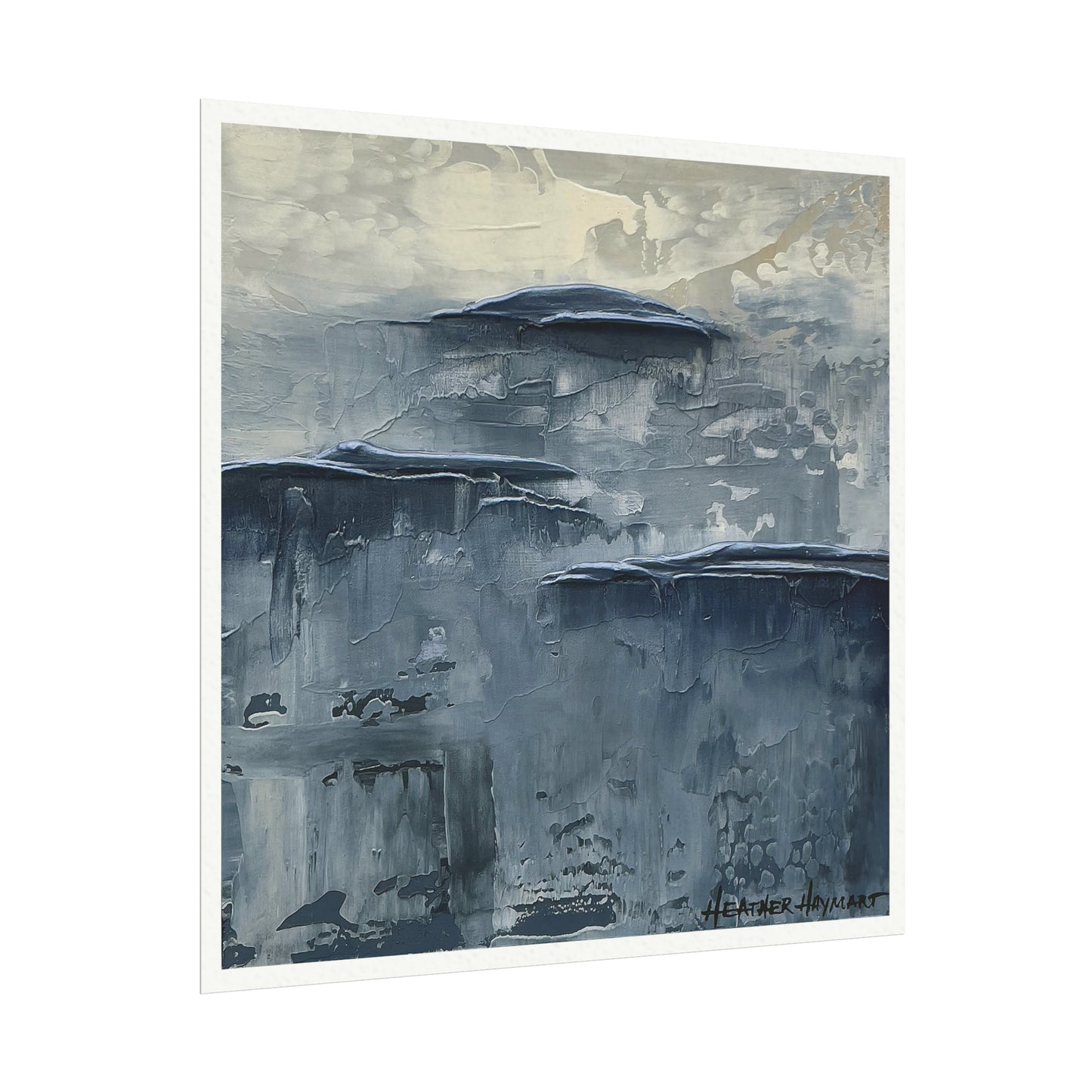 Midnight - Textured Matte Watercolor Paper Print