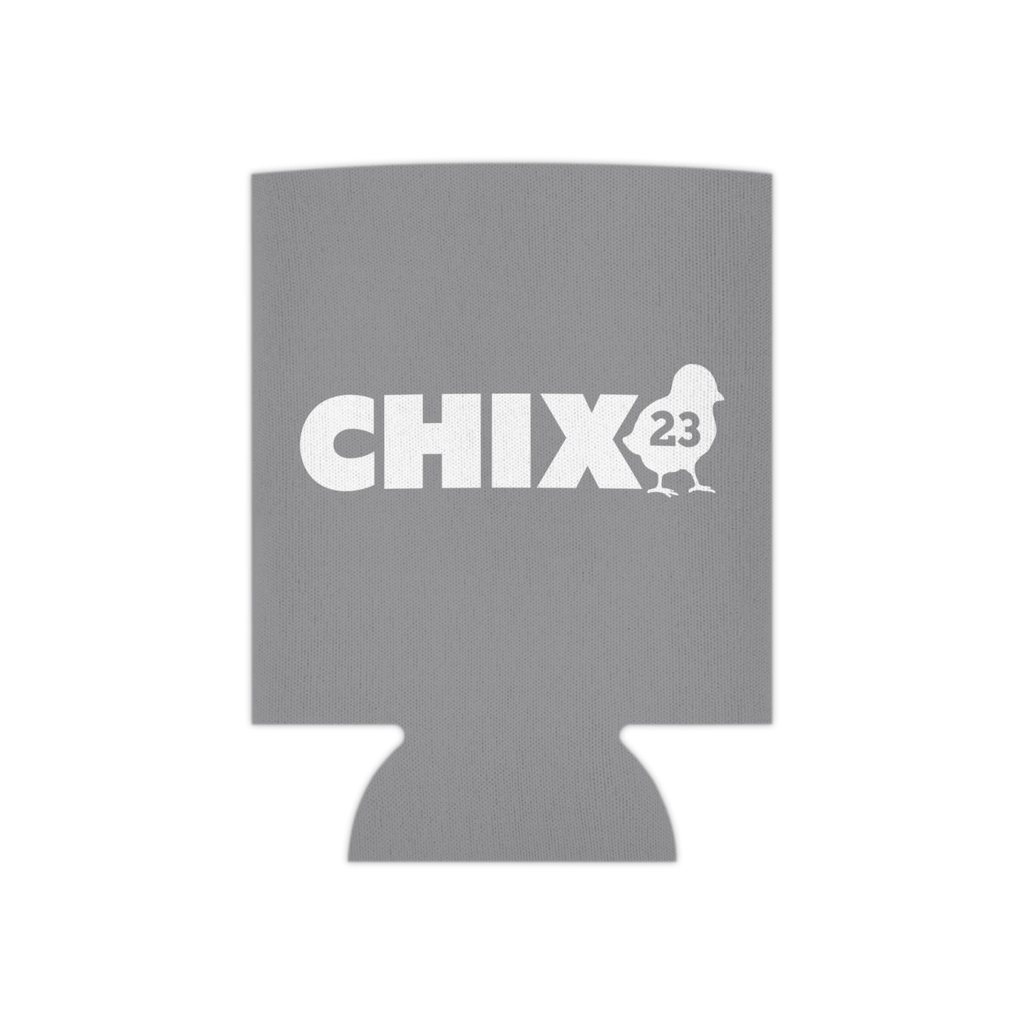 Regular Can Cooler - white on gray