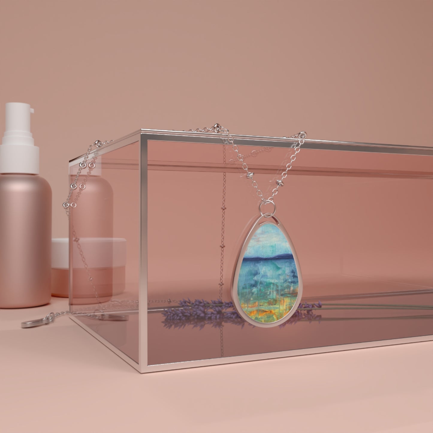 Art Necklace - Liquid Sunset