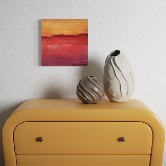 Afterglow over yellow dresser