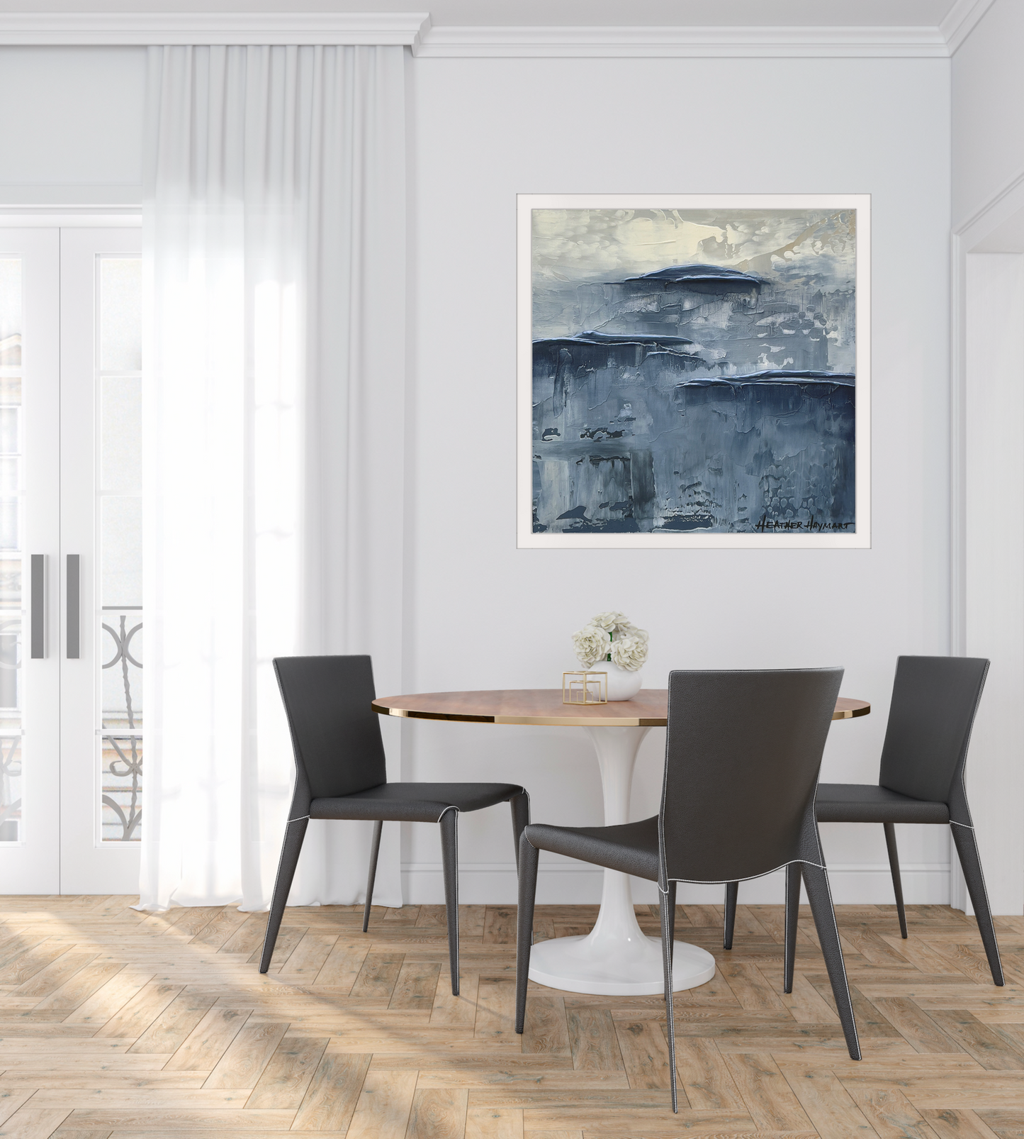 Midnight - Textured Matte Watercolor Paper Print