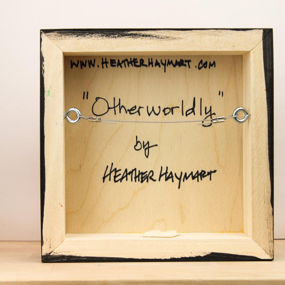 back side of art titled "Otherworldly
