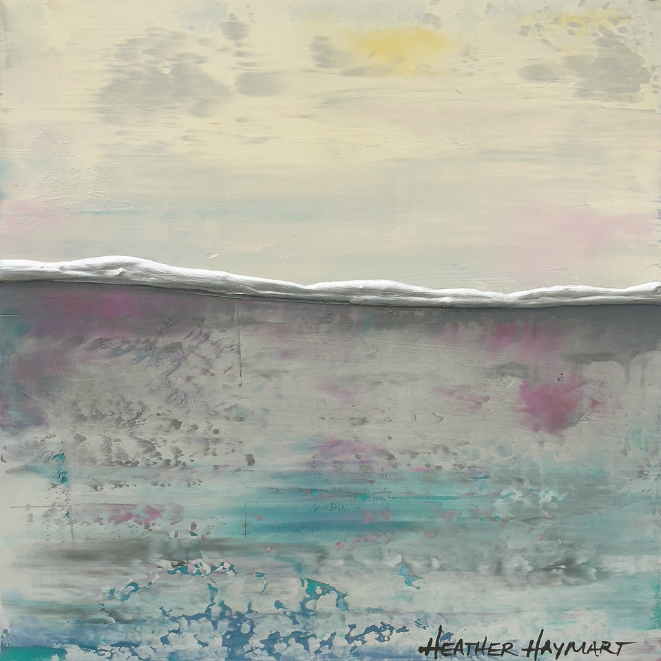 small abstract painting with a neutral color scheme for unique wall art