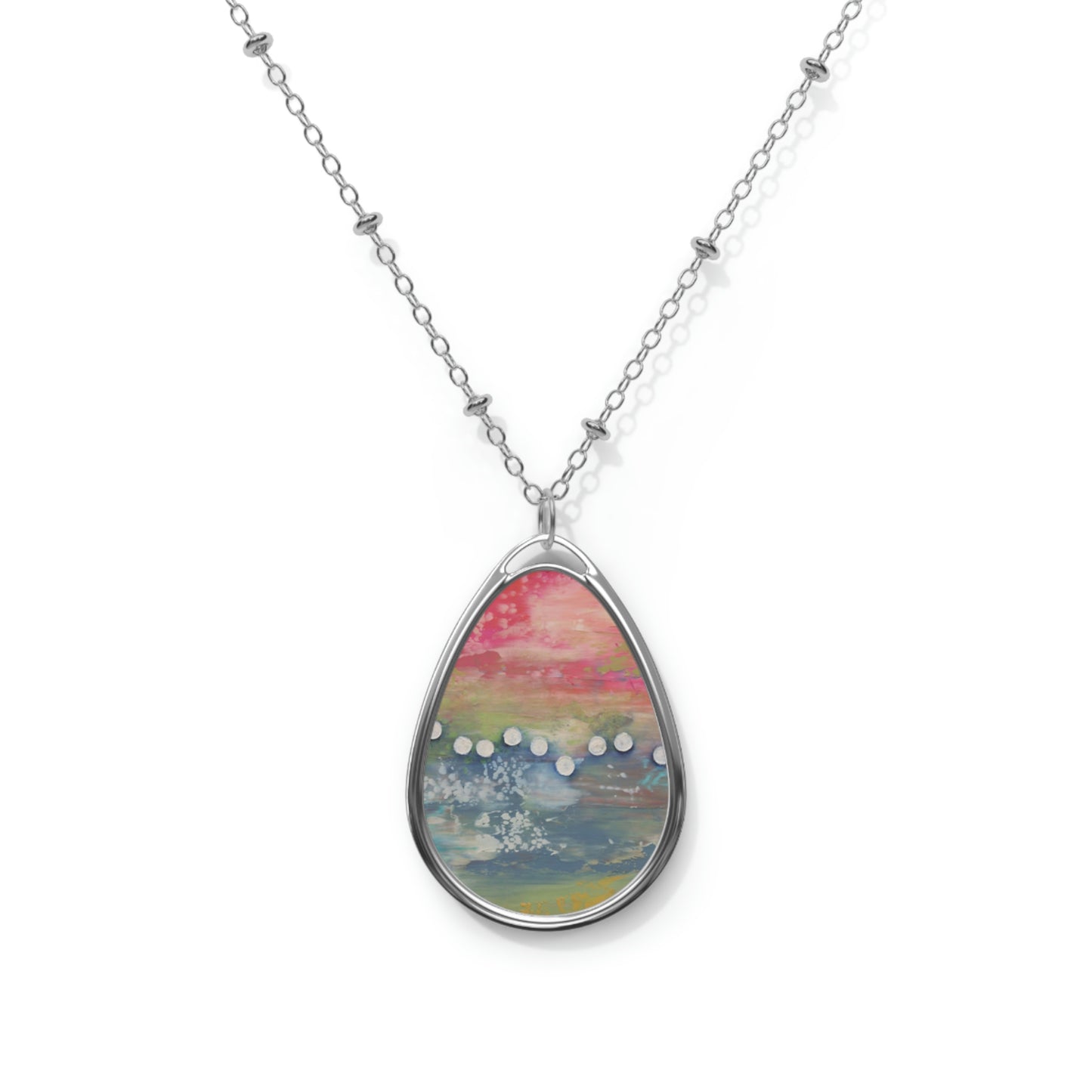 Art Necklace - Dancing Moons