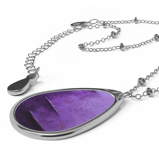 Art Necklace - Rainbow Violet 4