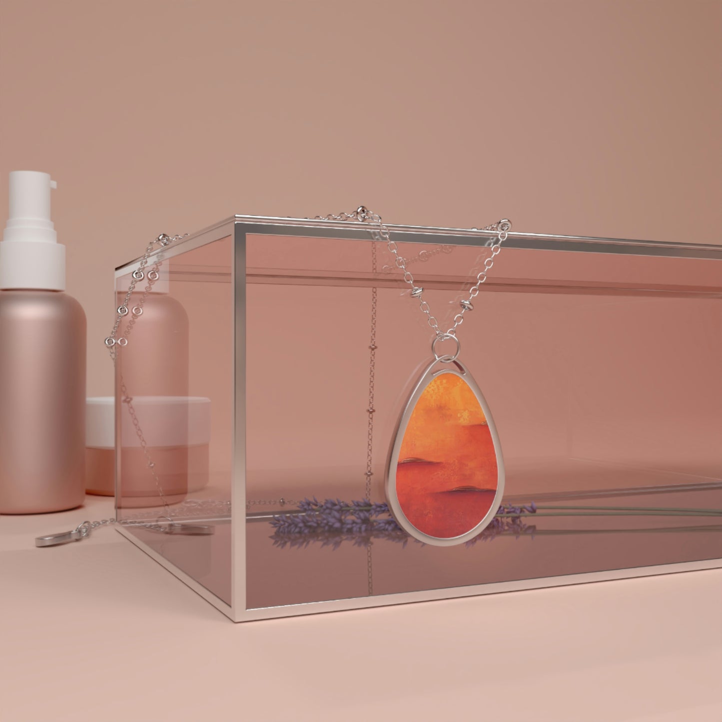 Art Necklace - Rainbow Orange 5