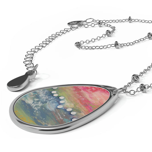 Art Necklace - Dancing Moons