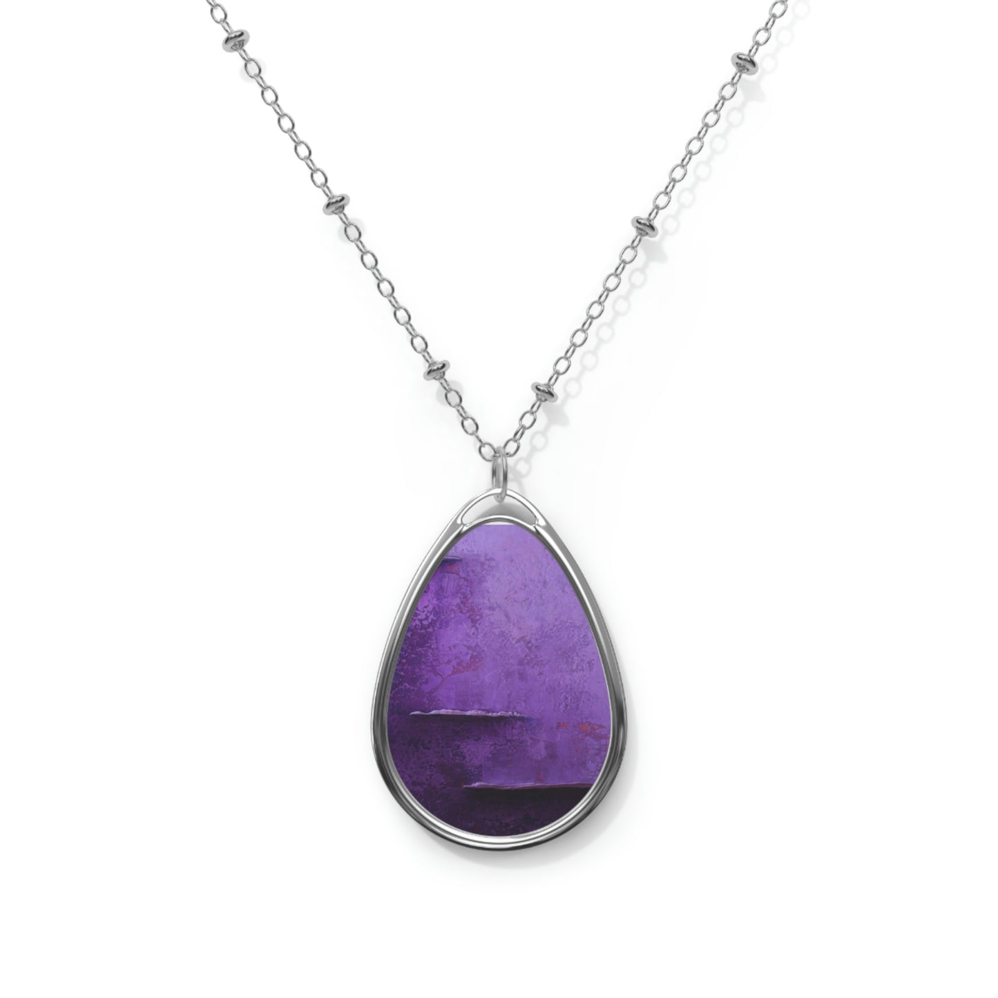Art Necklace - Rainbow Violet 4
