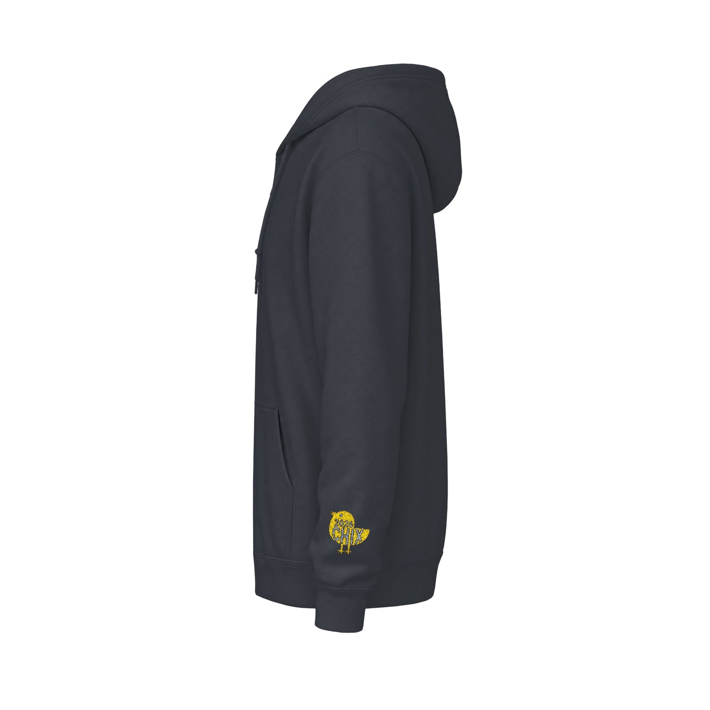 Chix 2026 Full-Zip Hoodie (fixed) — embroidered light logos on chest and wrist