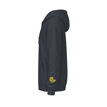 Chix 2026 Full-Zip Hoodie (fixed) — embroidered light logos on chest and wrist