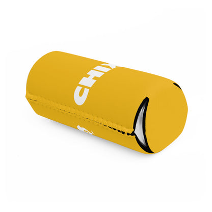 Slim Can Cooler - white on yellow