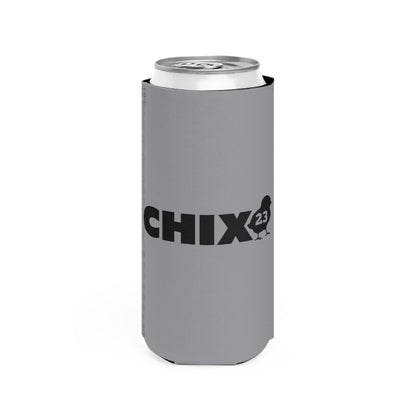 Slim Can Cooler - black on gray
