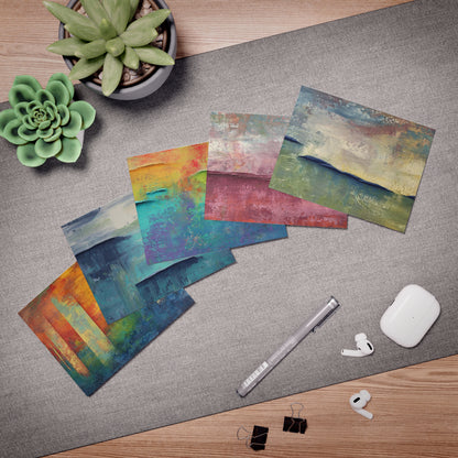 Horizontal Abstracts Multi-Design Greeting Cards (5-Pack)