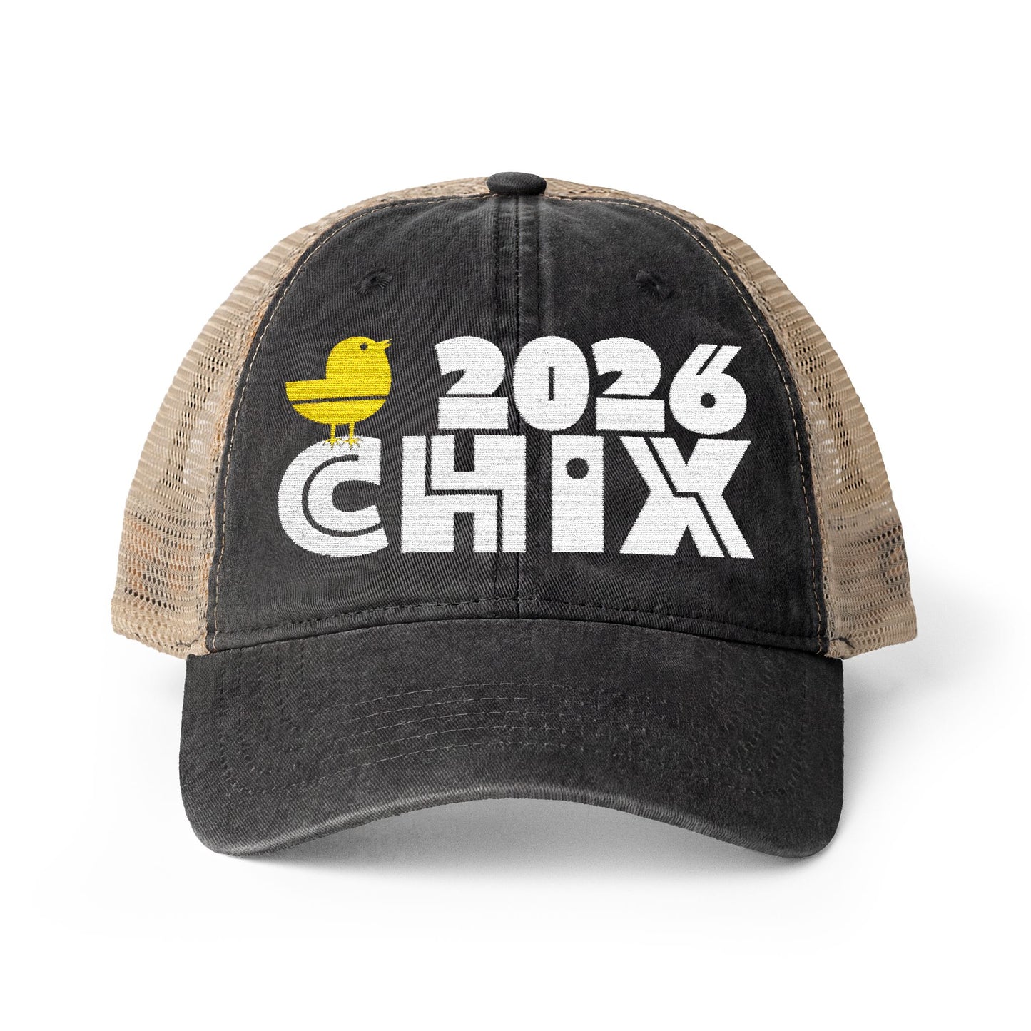 2026 Chix Women's Washed Mesh-Back Cap - embroidered light logo