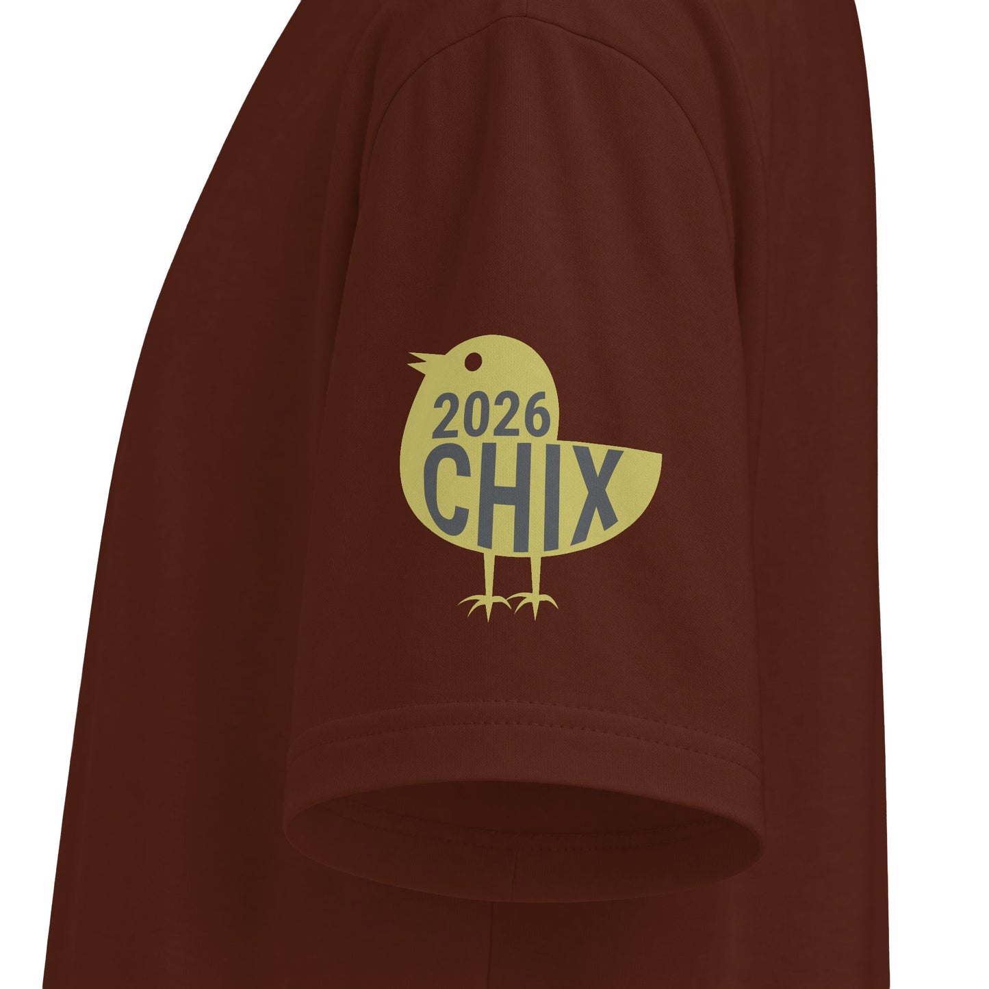 2026 Chix T-Shirt — light logo on left arm and front