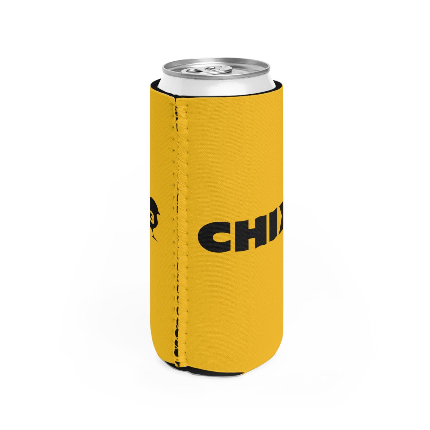 Slim Can Cooler - black on yellow