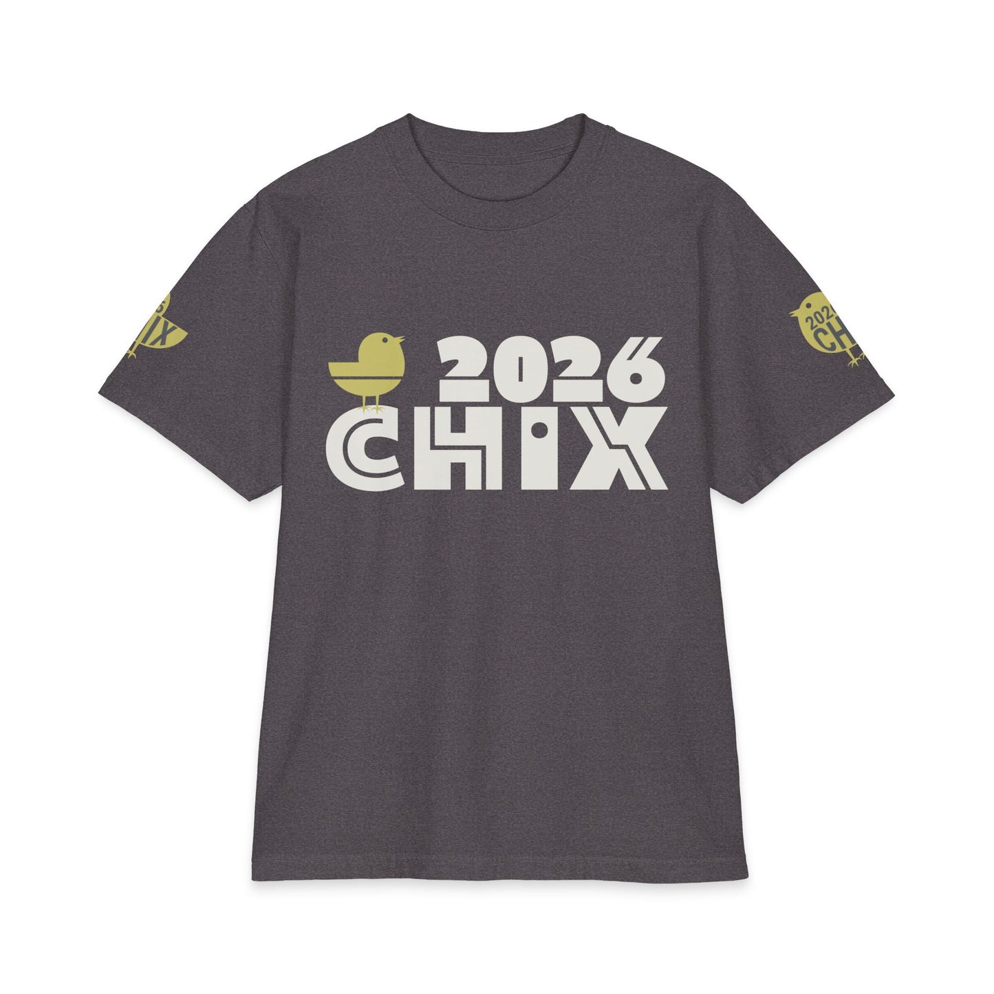 2026 Chix T-Shirt — light logo on left arm and front