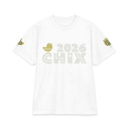 2026 Chix T-Shirt — light logo on left arm and front