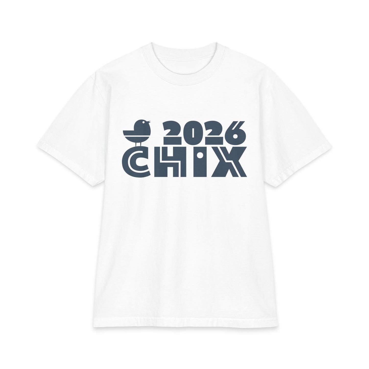 2026 Chix T-Shirt — dark logo on right arm and front