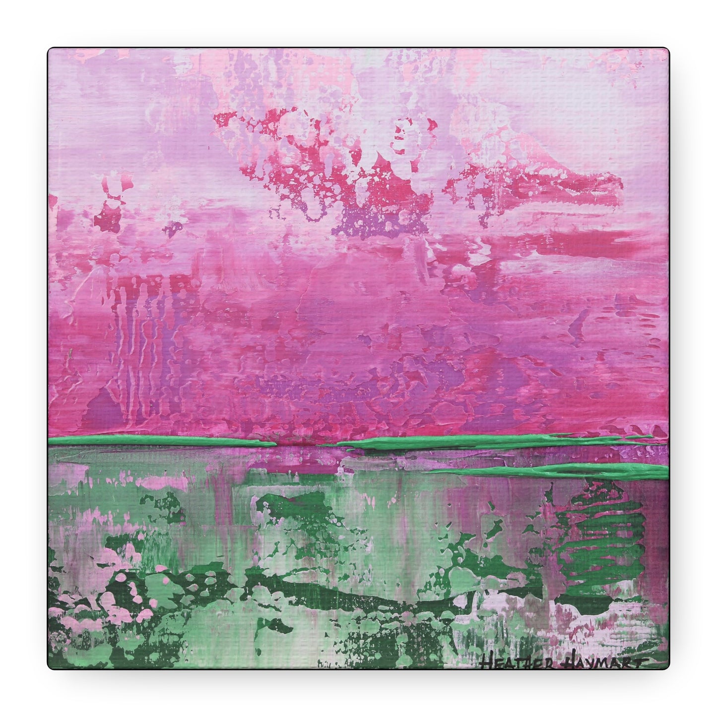 Pretty Drizzle - Square Canvas Art Print