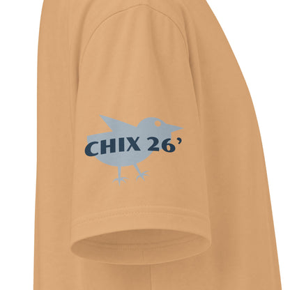 2026 Chix T-Shirt — dark logo on right arm and front