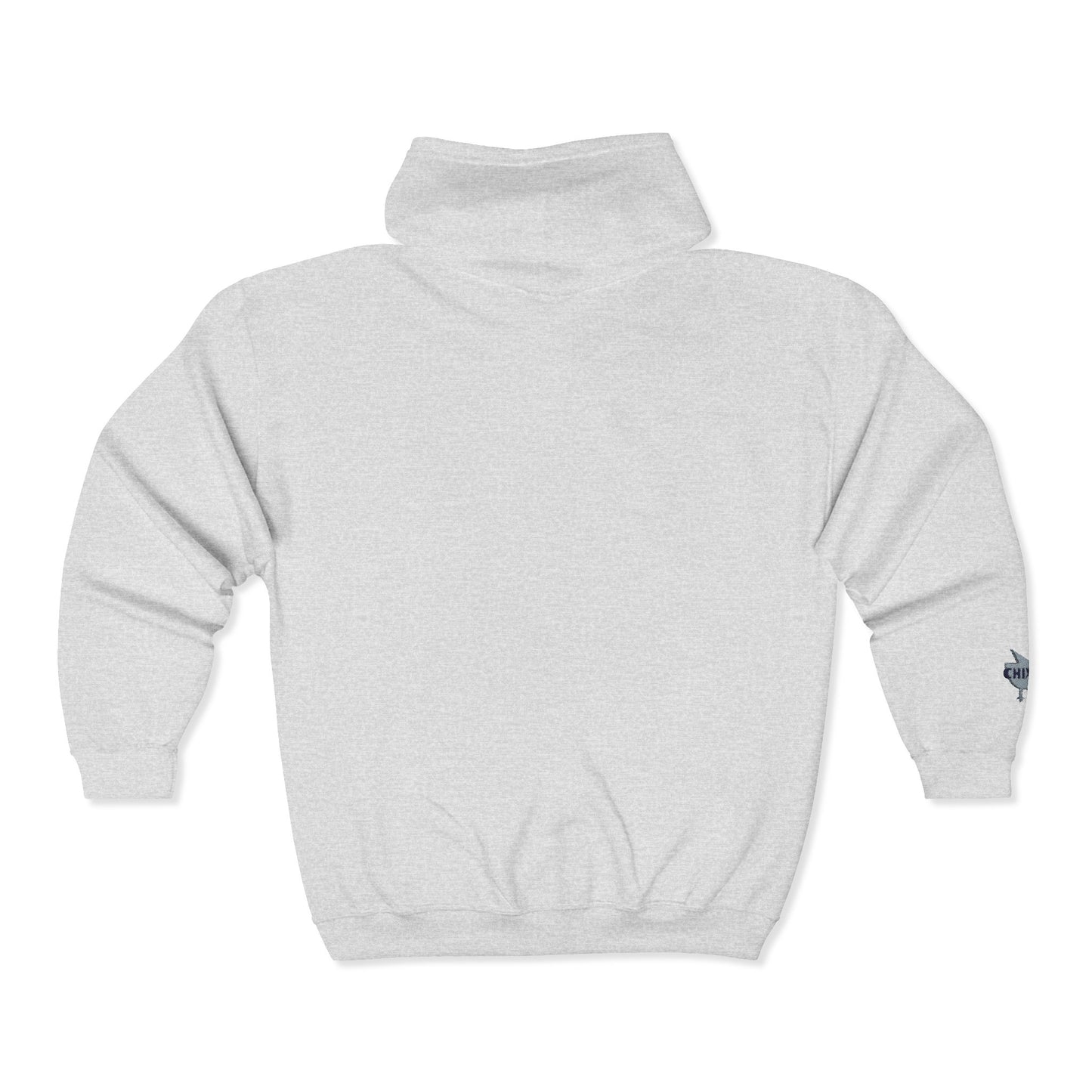 Chix 2026 Full-Zip Hoodie — embroidered dark logos on chest and wrist