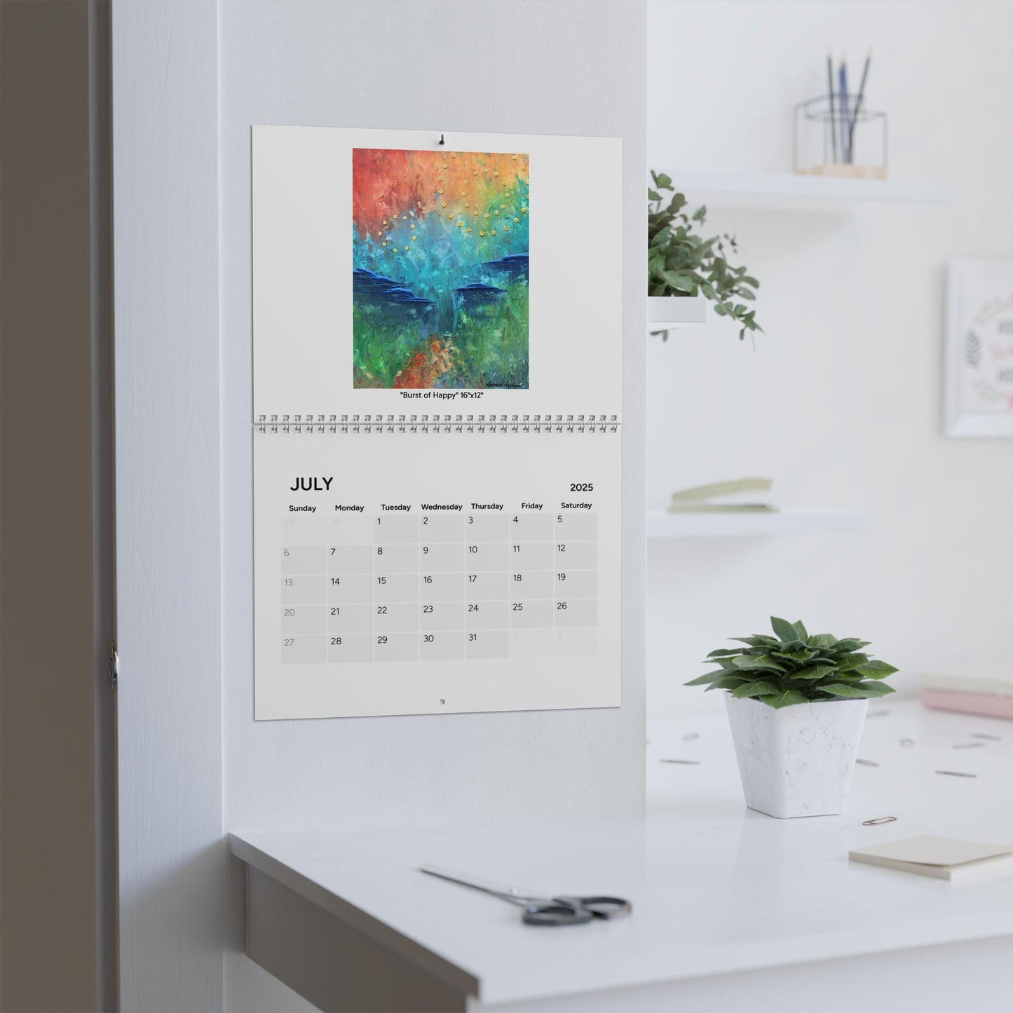 art calendar on the wall