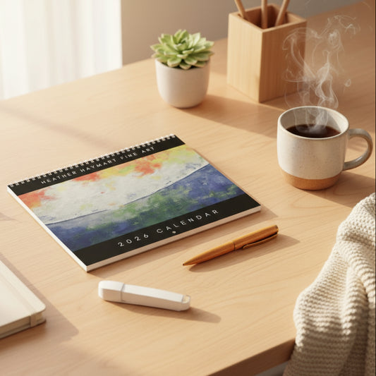 Front cover of 2026 Wall Calendar on the desk