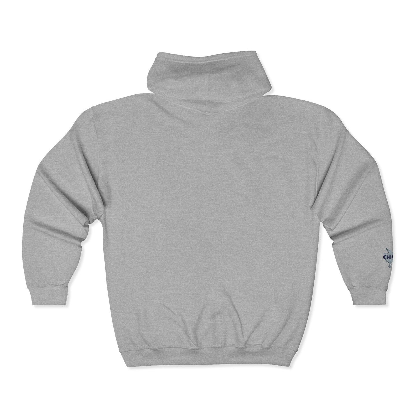 Chix 2026 Full-Zip Hoodie — embroidered dark logos on chest and wrist