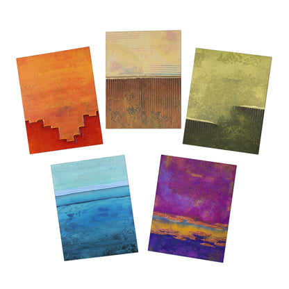 Rainbow Series - Greeting Cards (5-Pack) orange, yellow, green, blue, violet