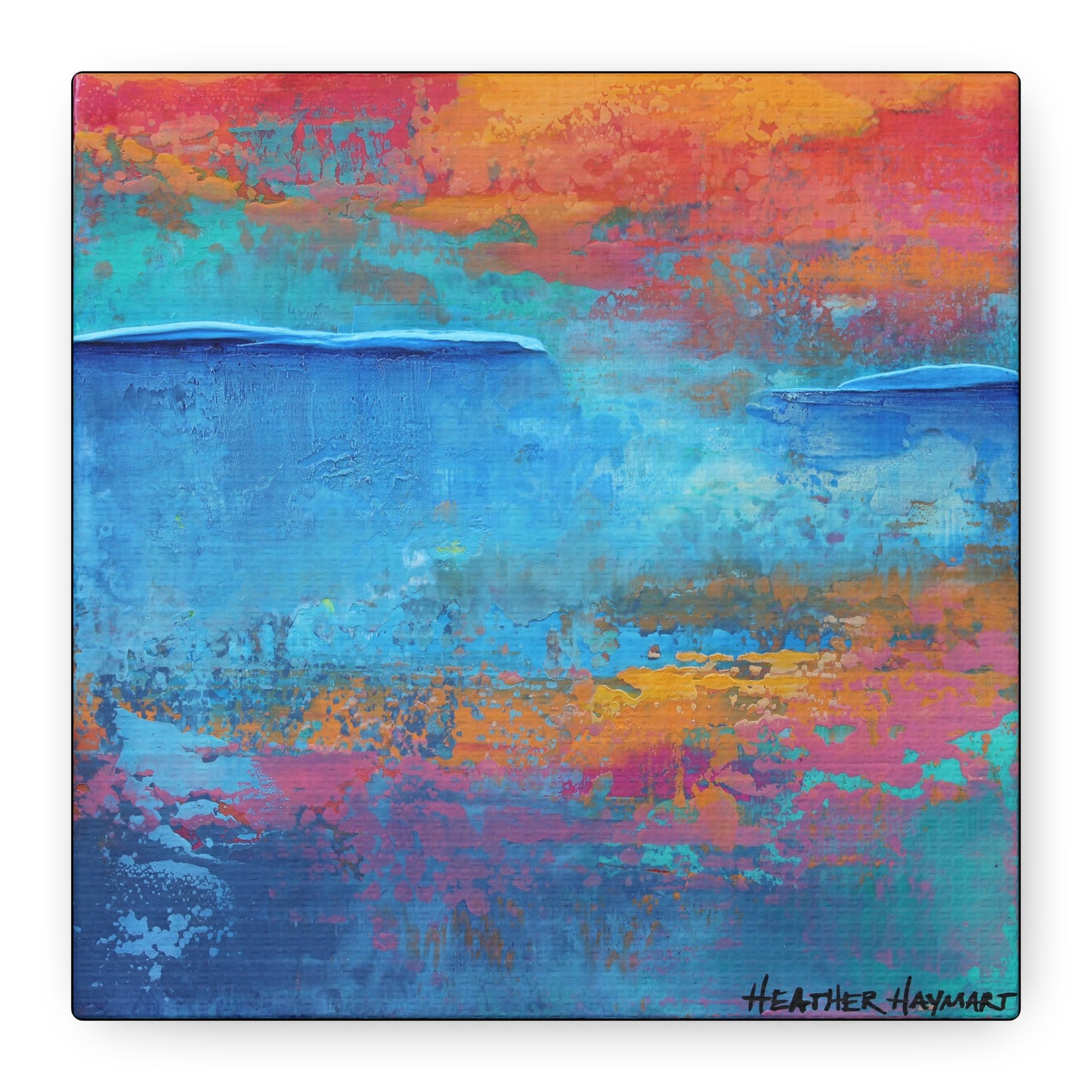 Colors Float - Square Canvas Art Print