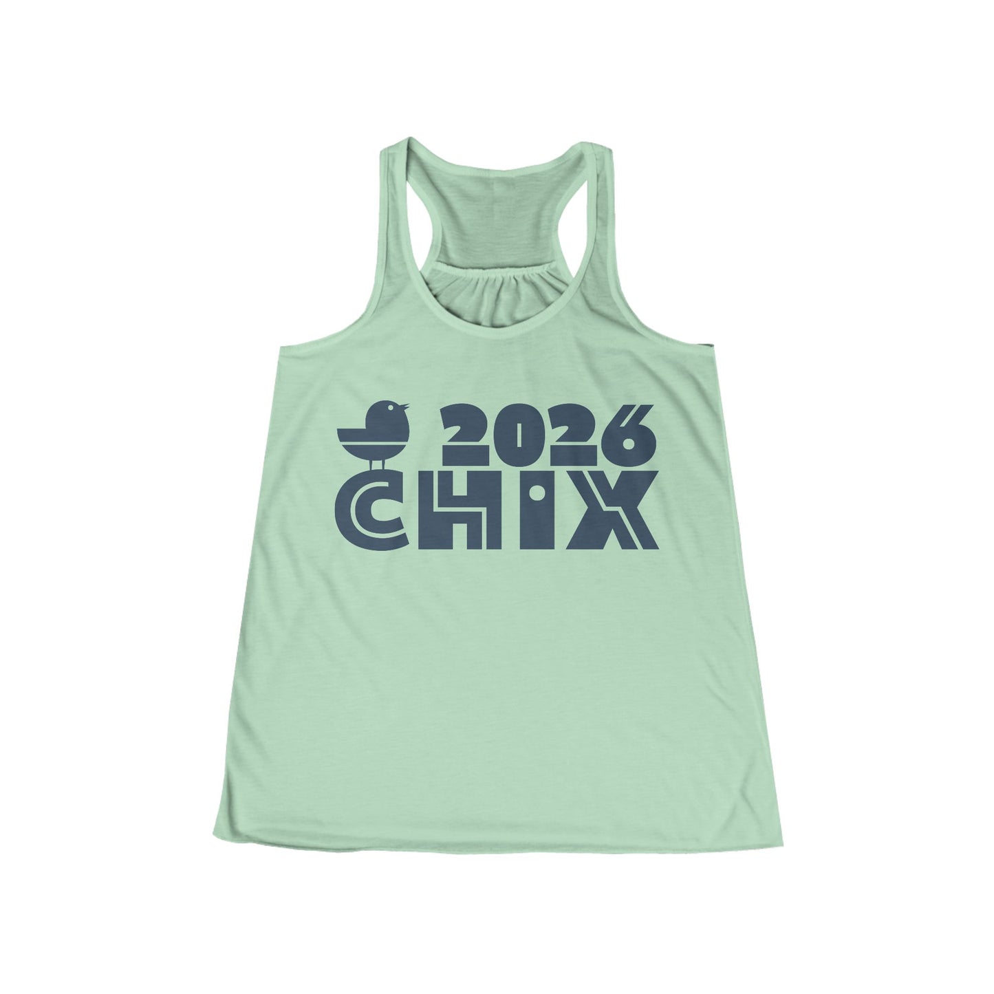 2026 Chix Racerback Tank - dark logo