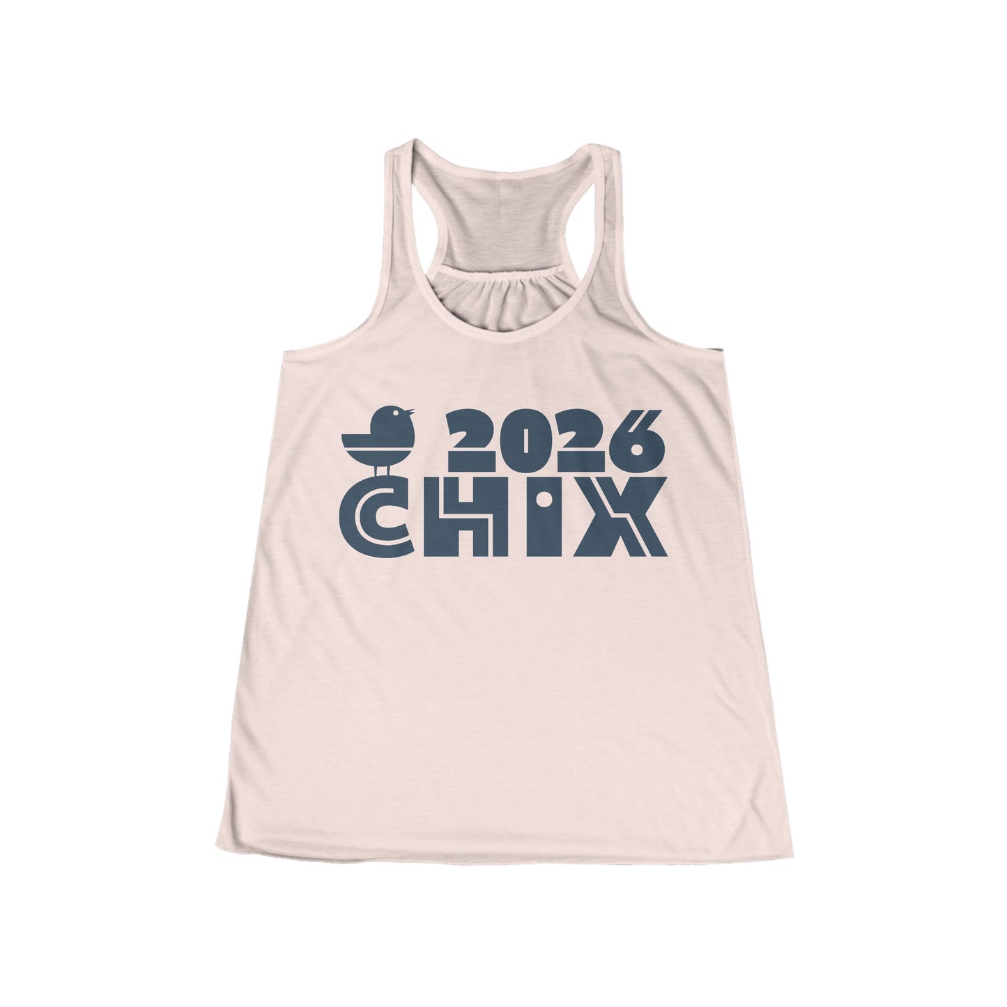2026 Chix Racerback Tank - dark logo