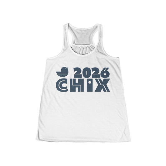 2026 Chix Racerback Tank - dark logo